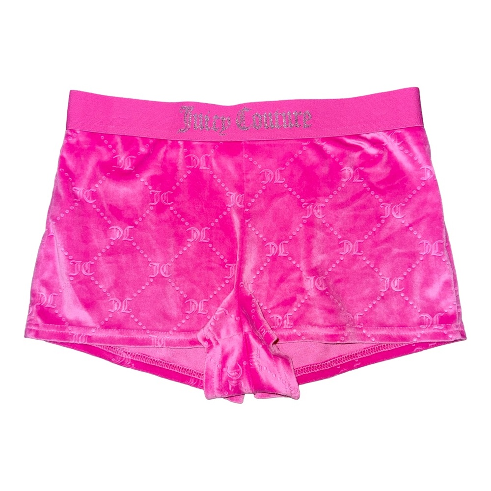 💖 Juicy Couture Hot Pink‎ Velvet Mini Lounge Shorts